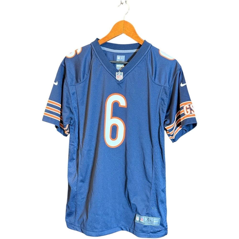 Nike NFL Chicago Bears Cutler #6 Jersey Football Navy Blue Orange L 14/16 NWT